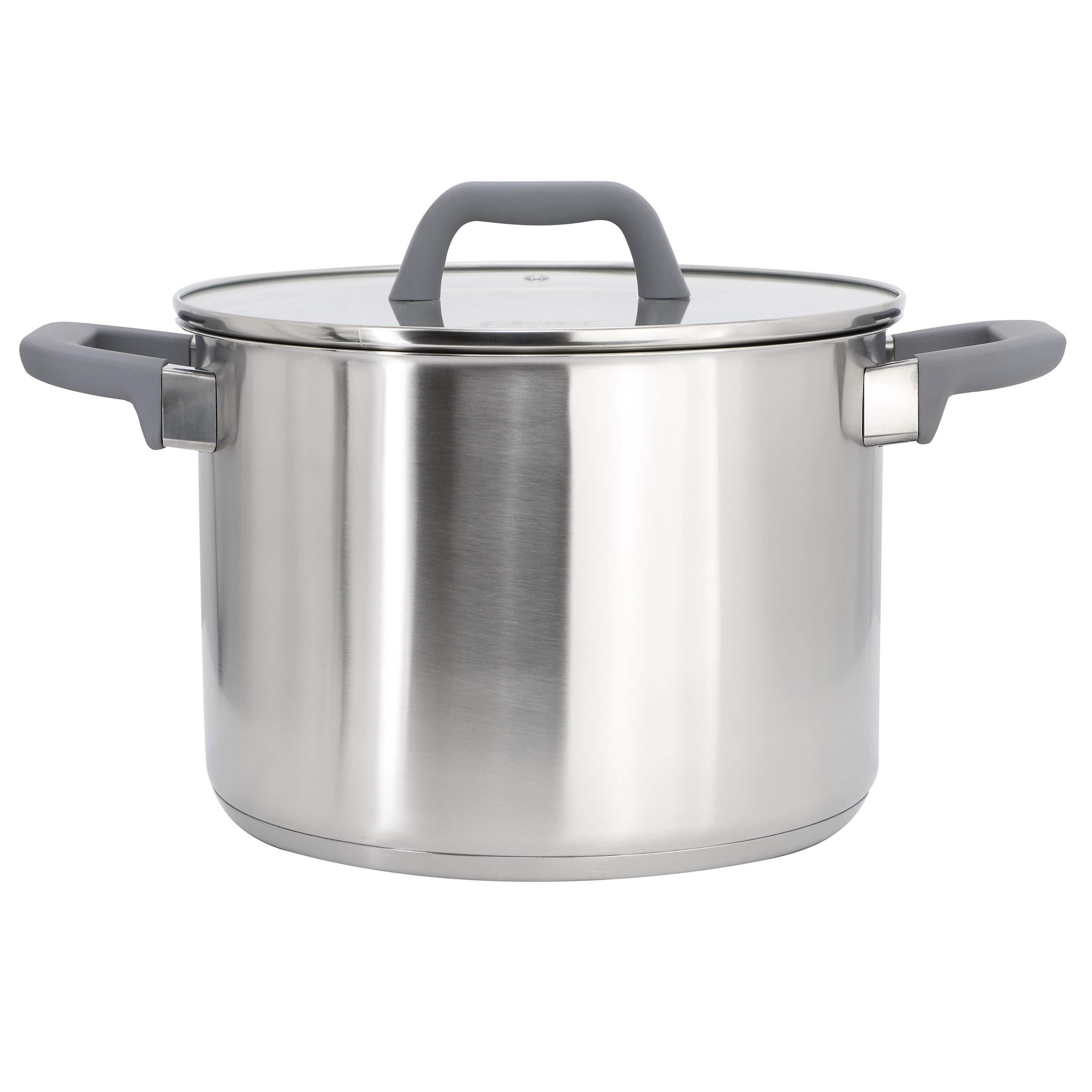 Oster - Beauford 8 Quart Brushed Stainless Steel Stock Pot with Lid - Silver price history on PriceWatchPro