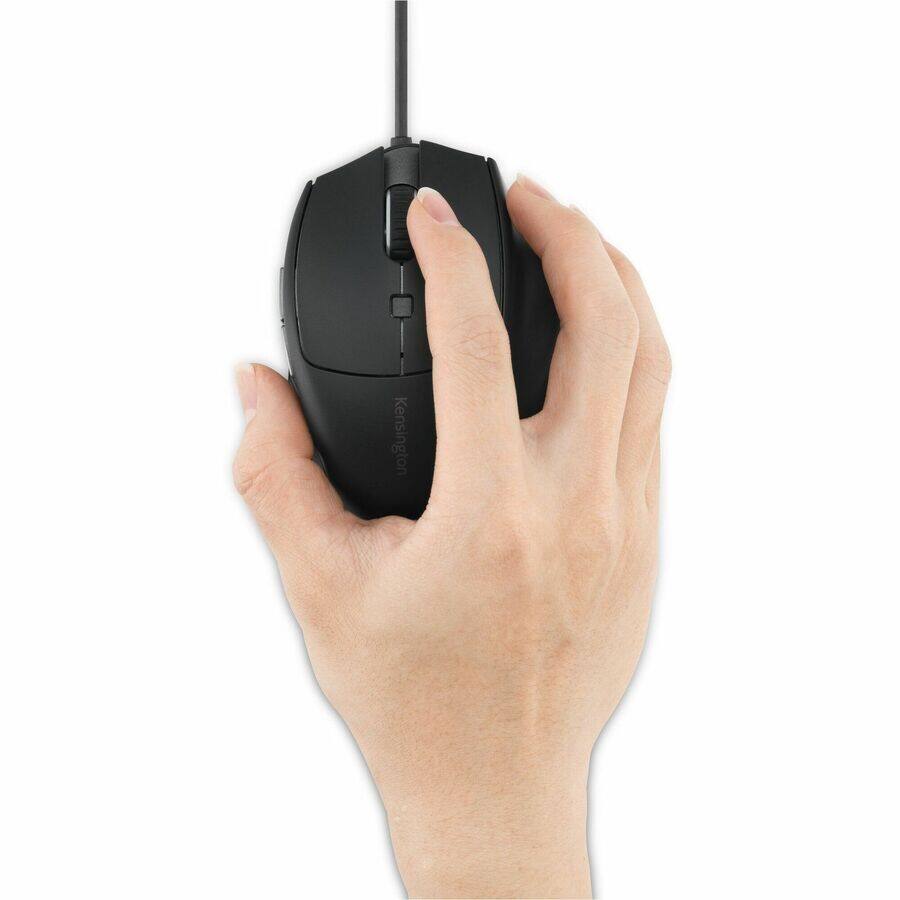 Alt View 2. Kensington - Kensington Pro Fit Ergo MY435 EQ Wired Mouse - PC, Mac - Mid Size Mouse - Optical - Cable - Black - USB Type C - 2400 - Black.