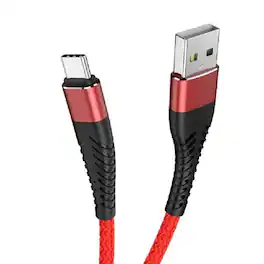 Home Collection - 6FT USB-C Fast Charging Cable – Braided Type-C Charger & Data Transfer Cord for iPhone 16/15, Samsung, Pixel - Red