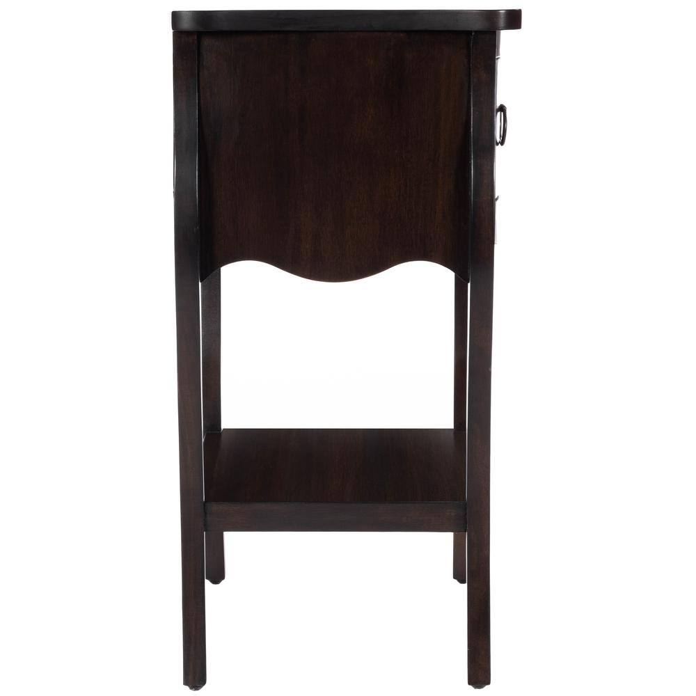 Back. Butler Specialty - Rochelle 1 Drawer Nightstand - Dark Brown.