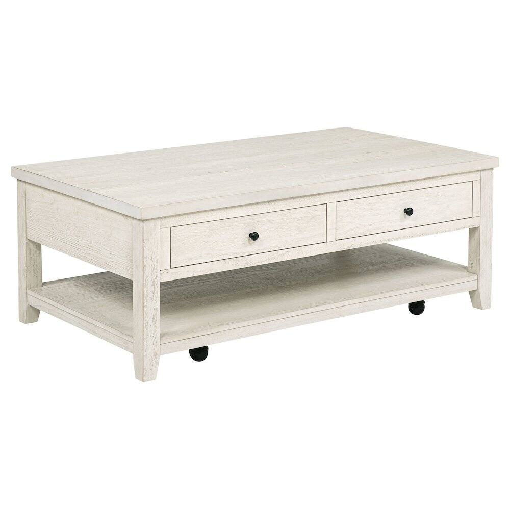 Back. Coaster Co. of America - Payne 48-inch Mobile Lift Top Coffee Table Distressed White - Distressed White.