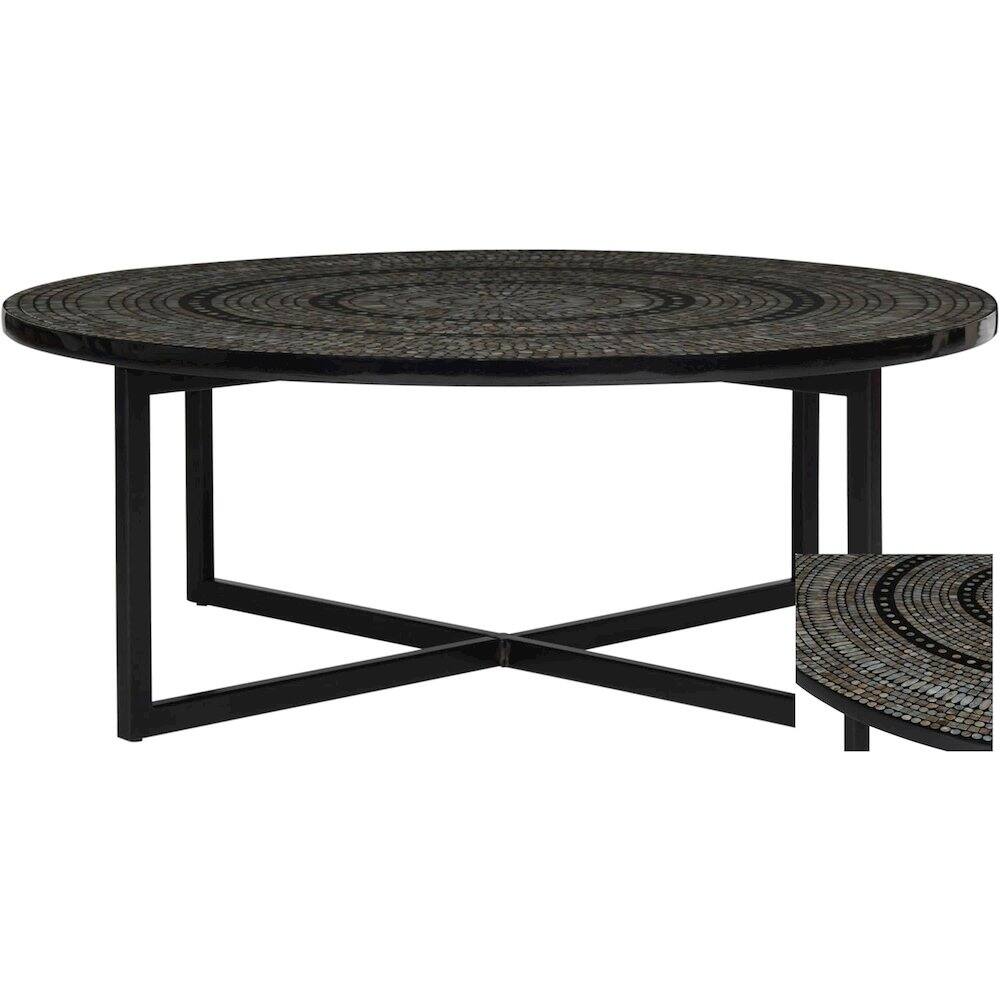 Front. Safavieh - Home Collection Cheyenne Black Coffee Table - Black.