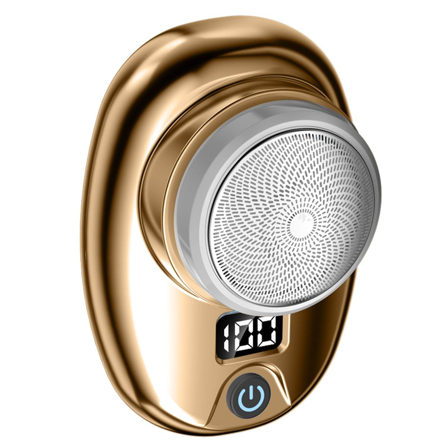 Alt View 1. Mirfee - On-the-Go Beard Trimmer: Portable Electric Shaver with LED Screen for Men - Gold.