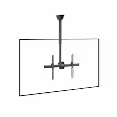 Front. Mount-It! - Full-Motion Adjustable Ceiling TV Mount – 32″–70″, 360° Swivel, 25° Tilt, 22–36″ Drop, 110 lb Capacity - Black.
