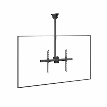 Front. Mount-It! - Full-Motion Adjustable Ceiling TV Mount – 32″–70″, 360° Swivel, 25° Tilt, 22–36″ Drop, 110 lb Capacity - Black.