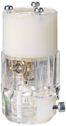Leviton - Industrial Nylon Grounding Connector Non-NEMA 2 Pole 3 Wire - Clear