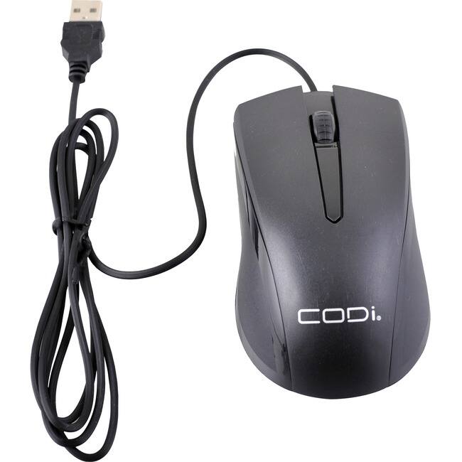 CODi - Wired USB Optical Mouse - Optical - Cable - USB Type A - 1200 dpi - Scroll Wheel - 3 Button(s) - Symmetrical - Wired - Unknown