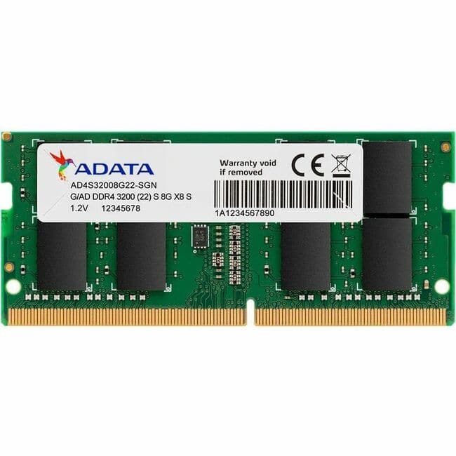 ADATA - Premier 8GB DDR4 SDRAM Memory Module - For Notebook - 8 GB (1 x 8GB) - DDR4-3200/PC4-25600 DDR4 SDRAM - 3200 MHz - Unknown