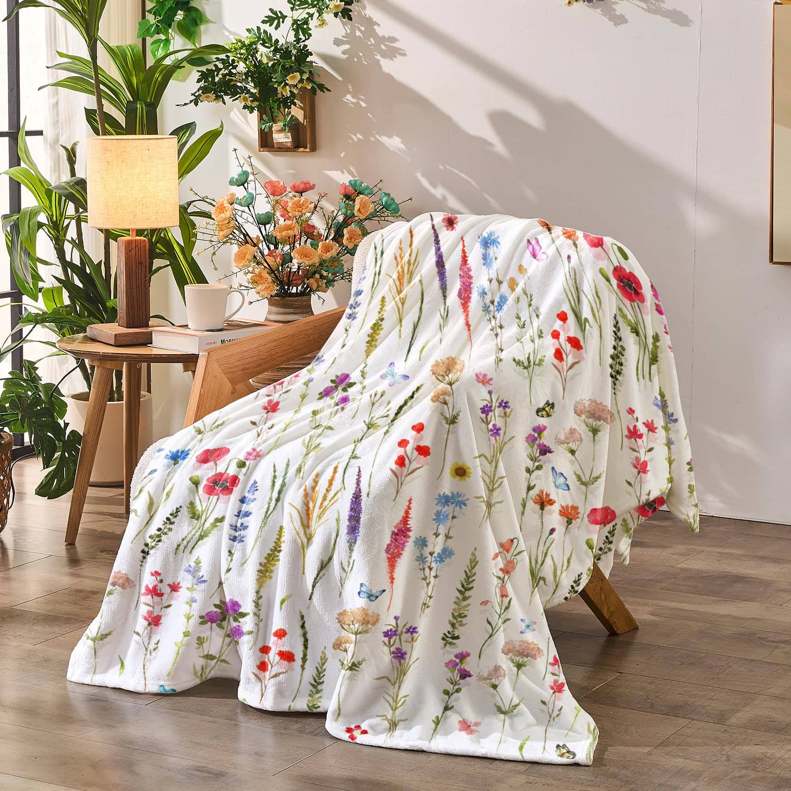 Pacoar Cade - Construction Truck Blankets For And Cute Blanket Sofa Couch Bed Teens Birthday Choice. 【Material and Size】: High - Wildflower-50x60