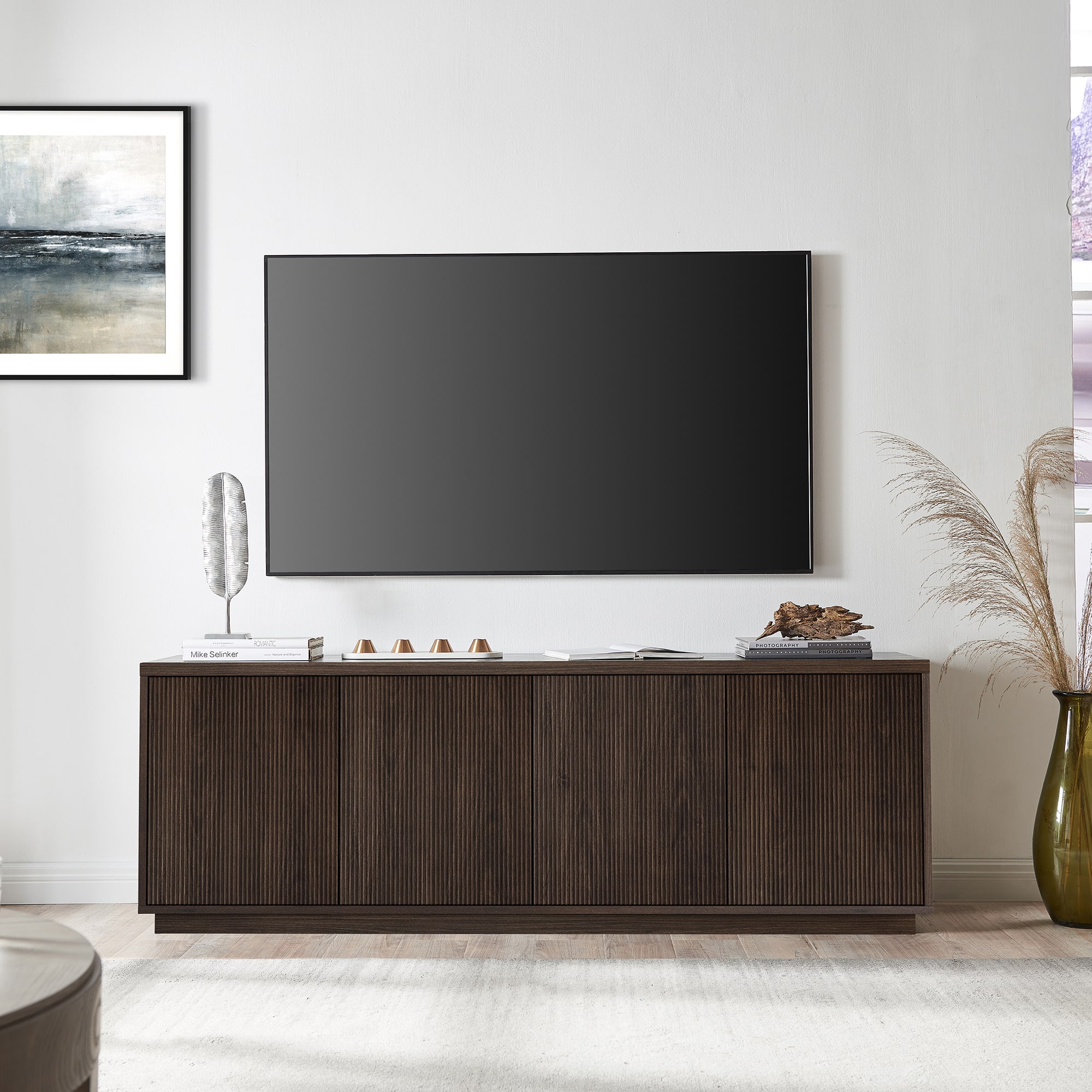 Front. Camden&Wells - Marten TV Stand for Most TVs up to 75" - Coffee Bean.