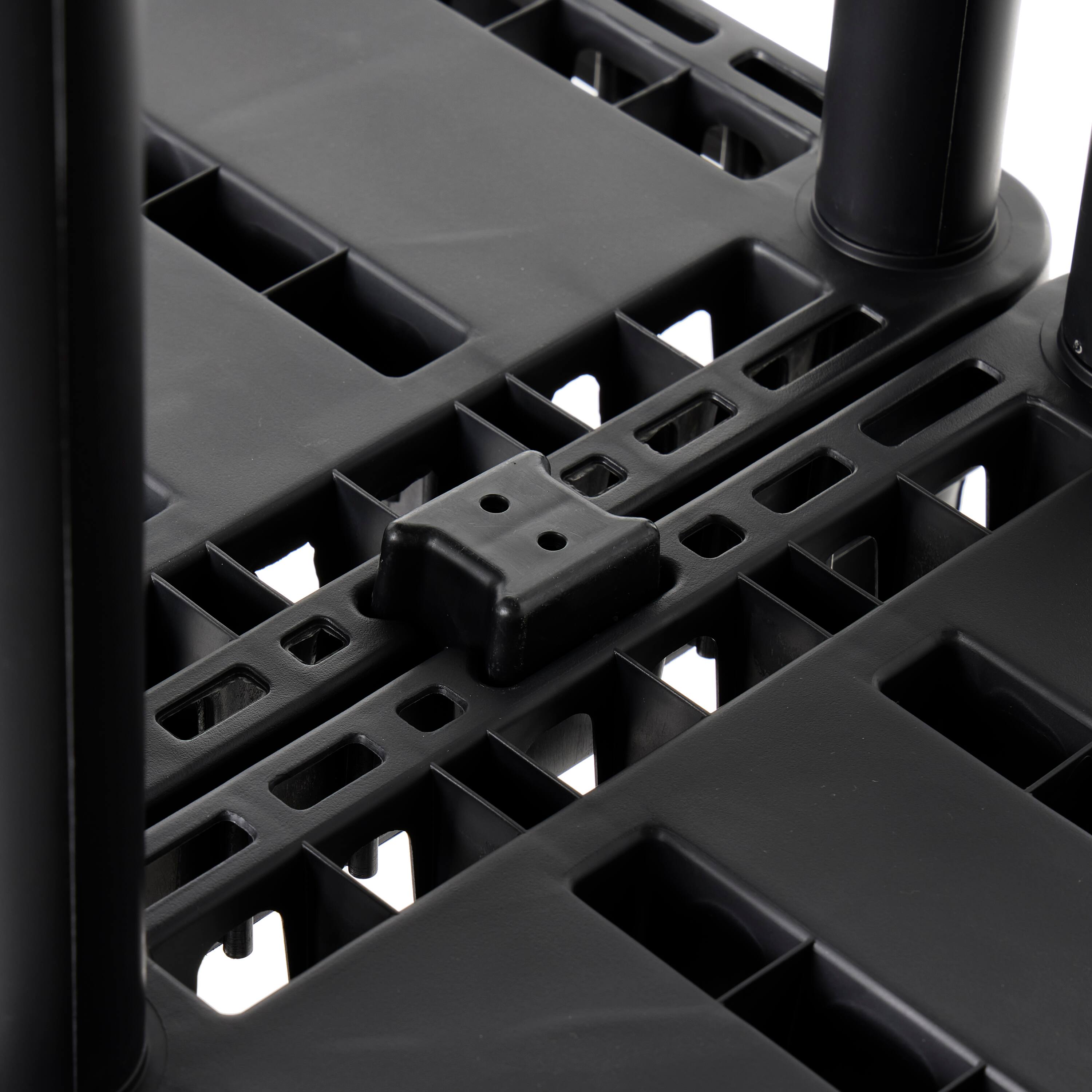 Alt View 8. Gracious Living - Gracious Living 4 Shelf Knect-A-Shelf Solid Light Duty Storage Unit, Black 4 Pck - 4 Shelf - Black.