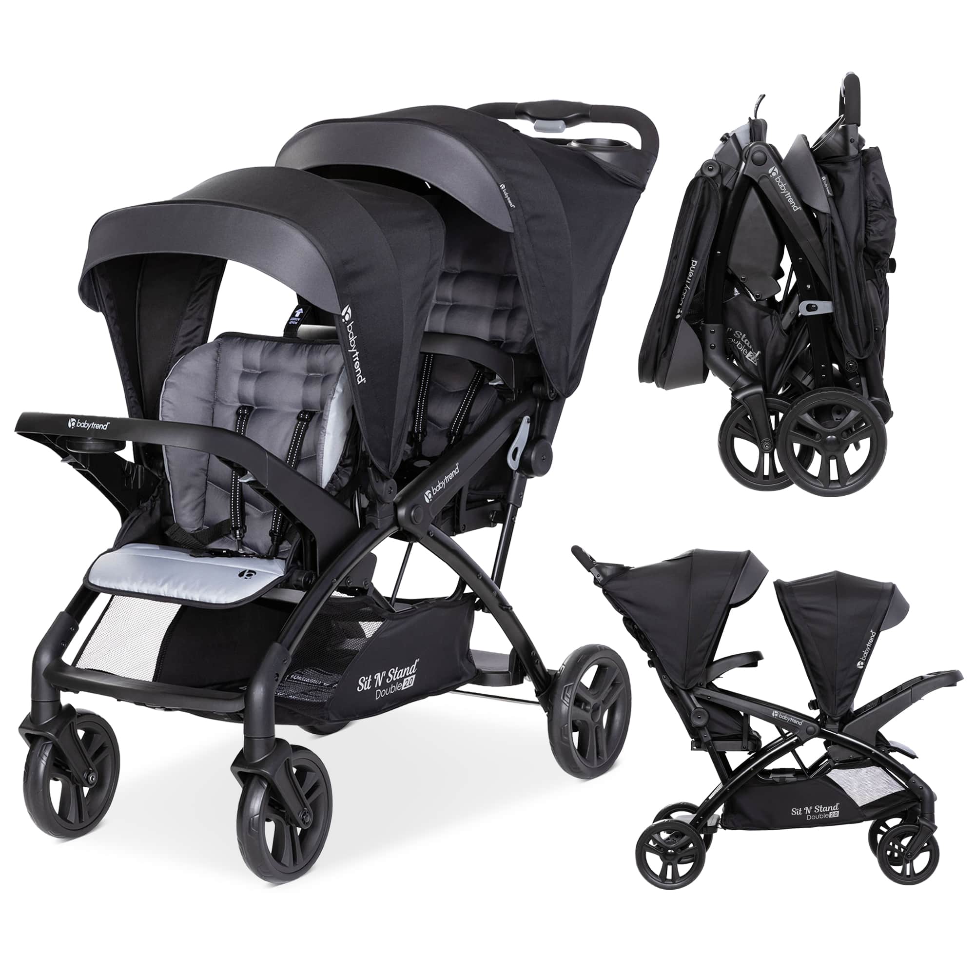 Baby Trend - Sit N' Stand Double Stroller 2.0 DLX w/5 Point Safety Harness, Stormy price history on PriceWatchPro