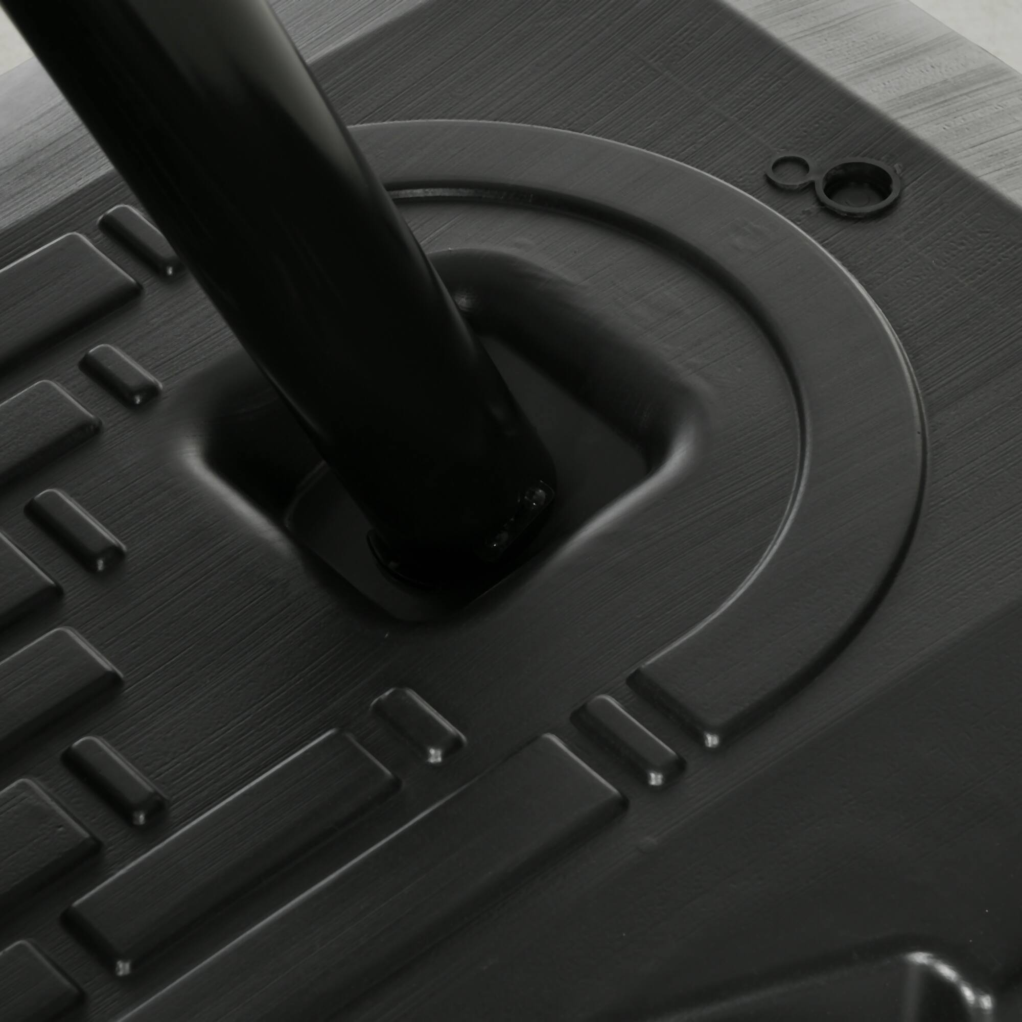 Alt View 8. Soozier - 9.6' - 11.5' Portable Basketball Hoop with 42'' Backboard and Wheels, Height-Adjustable Screw Jack Basketball System - Black and red.