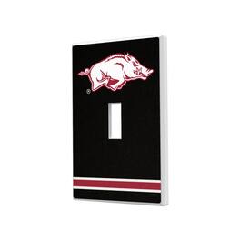 Keyscaper - Arkansas Razorbacks Stripe Design Single Toggle Light Switch Plate - Multicolor