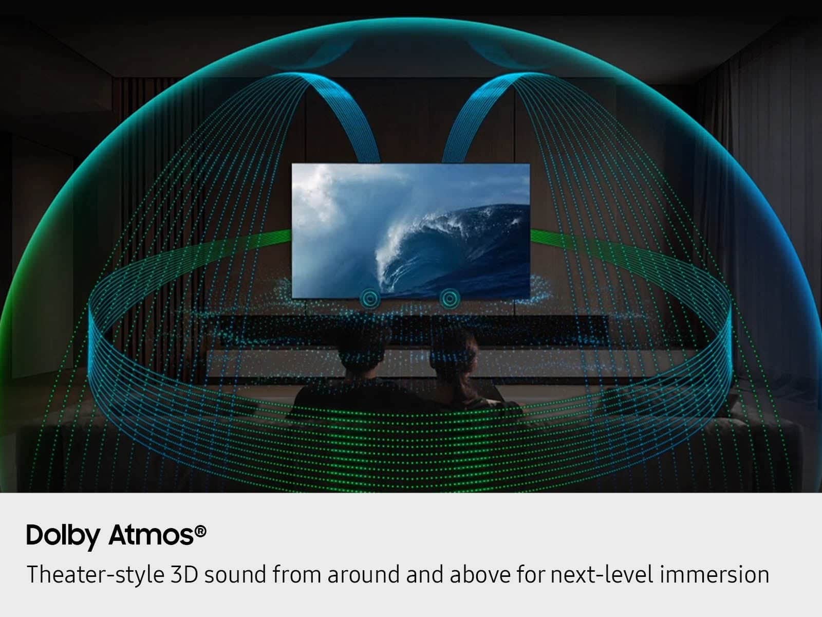 Dolby Atmos is a theater-style 3D sound system that provides immersive audio from around and above, enhancing the overall listening experience.