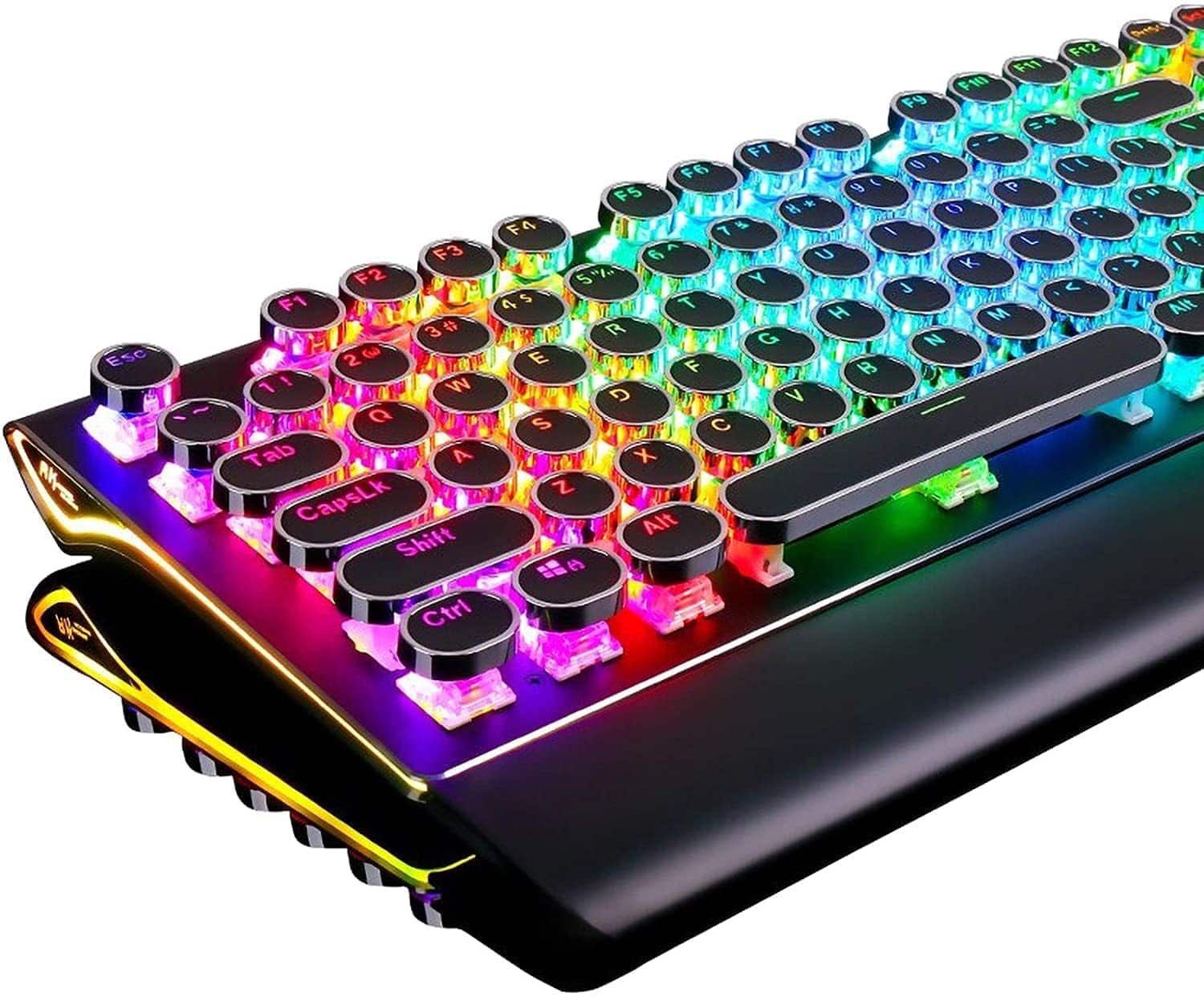 RK ROYAL KLUDGE - S108 Typewriter Retro Mechanical Gaming Keyboard - Black