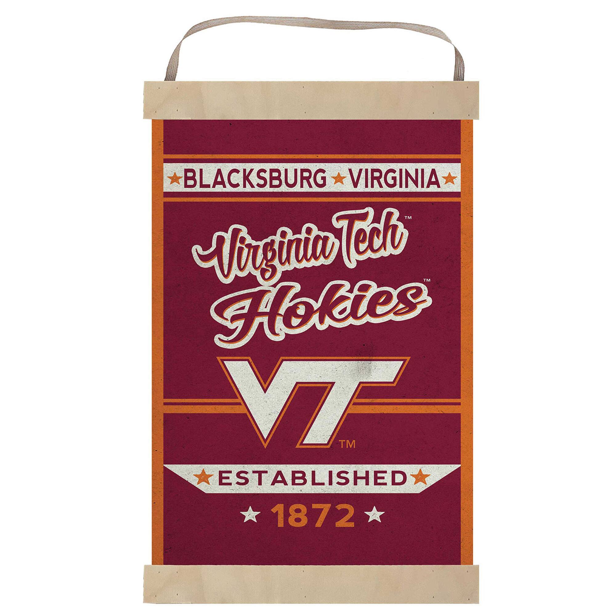 BLACKSBURG VIRGINIA  
Virginia Tech  
Hokies  
VT  
ESTABLISHED 1872