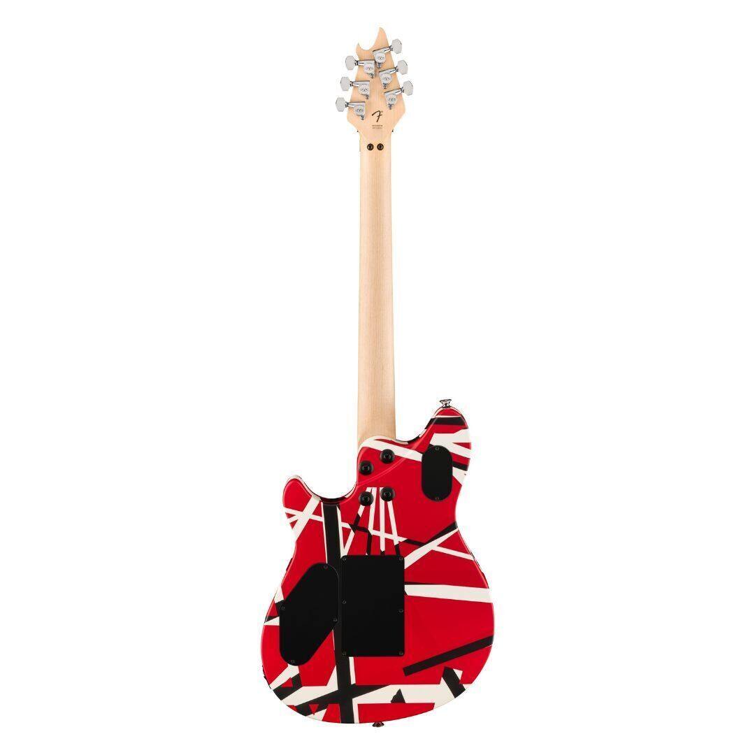 Back. EVH - EVH Wolfgang Special Striped Electric Guitar -  Red, Black, and White.