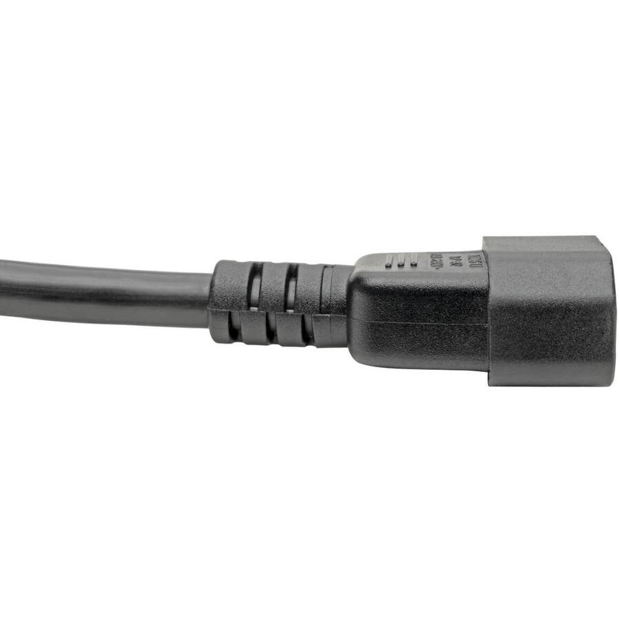 Alt View 1. Tripp Lite - Tripp Lite by Eaton Power Cord C19 to C14 - Heavy-Duty 15A 250V 14 AWG 4 ft. (1.22 m) Black - (IEC-320-C19 to - Black.