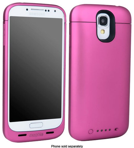  mophie - Juice Pack Air Charging Case for Samsung Galaxy S 4 Cell Phones - Pink