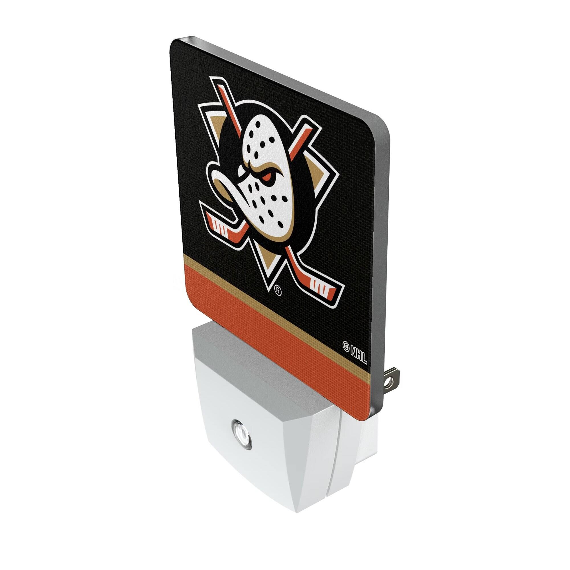 Alt View 1. Keyscaper - Anaheim Ducks Stripe Design Nightlight 2-Pack - Multicolor.