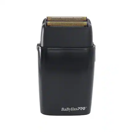 Front. BaBylissPRO - BaByliss PRO FOILFX02 Cordless Metal BLACK Double Foil Shaver FXFS2B-BLACK - Black.
