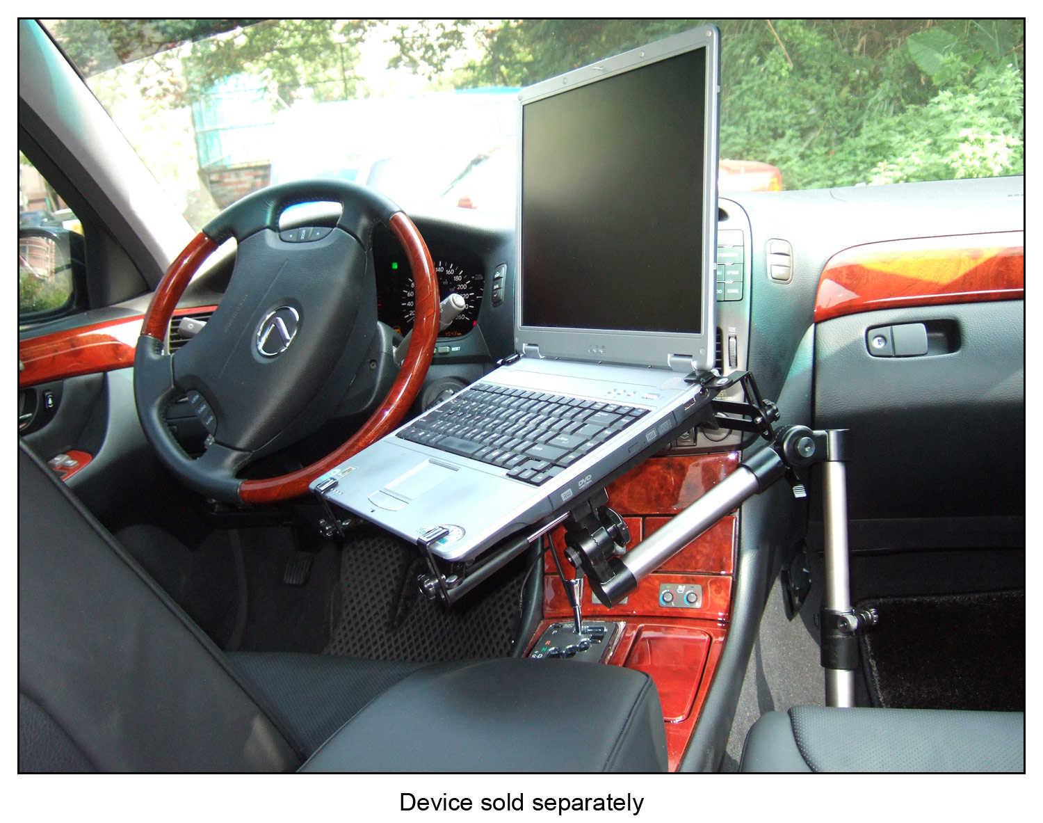 Angle View: Bracketron - Vehicle Laptop Mount - Silver/Black
