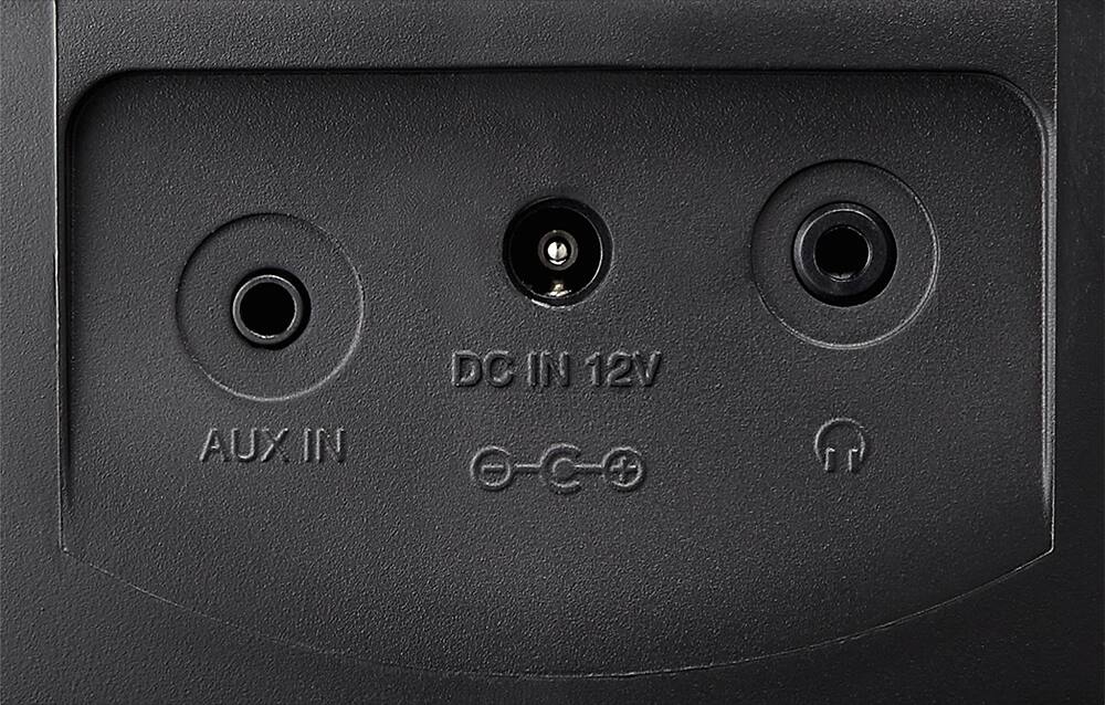 Back. Insignia™ - CD/Cassette Boombox with AM/FM Radio - Black/Gray.