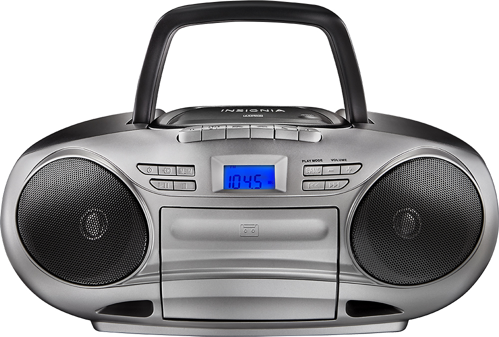 Mostrarte Confuso Referéndum Insignia™ CD/Cassette Boombox with AM/FM Radio Black/Gray NS-BCDCAS1 - Best  Buy