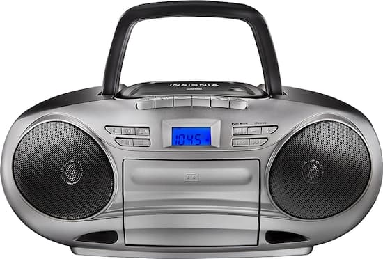 Insignia Cd Cassette Boombox With Am Fm Radio Black Gray