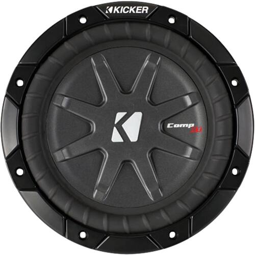 Front. KICKER - CompRT 8" Dual-Voice-Coil 1-Ohm Subwoofer - Black.