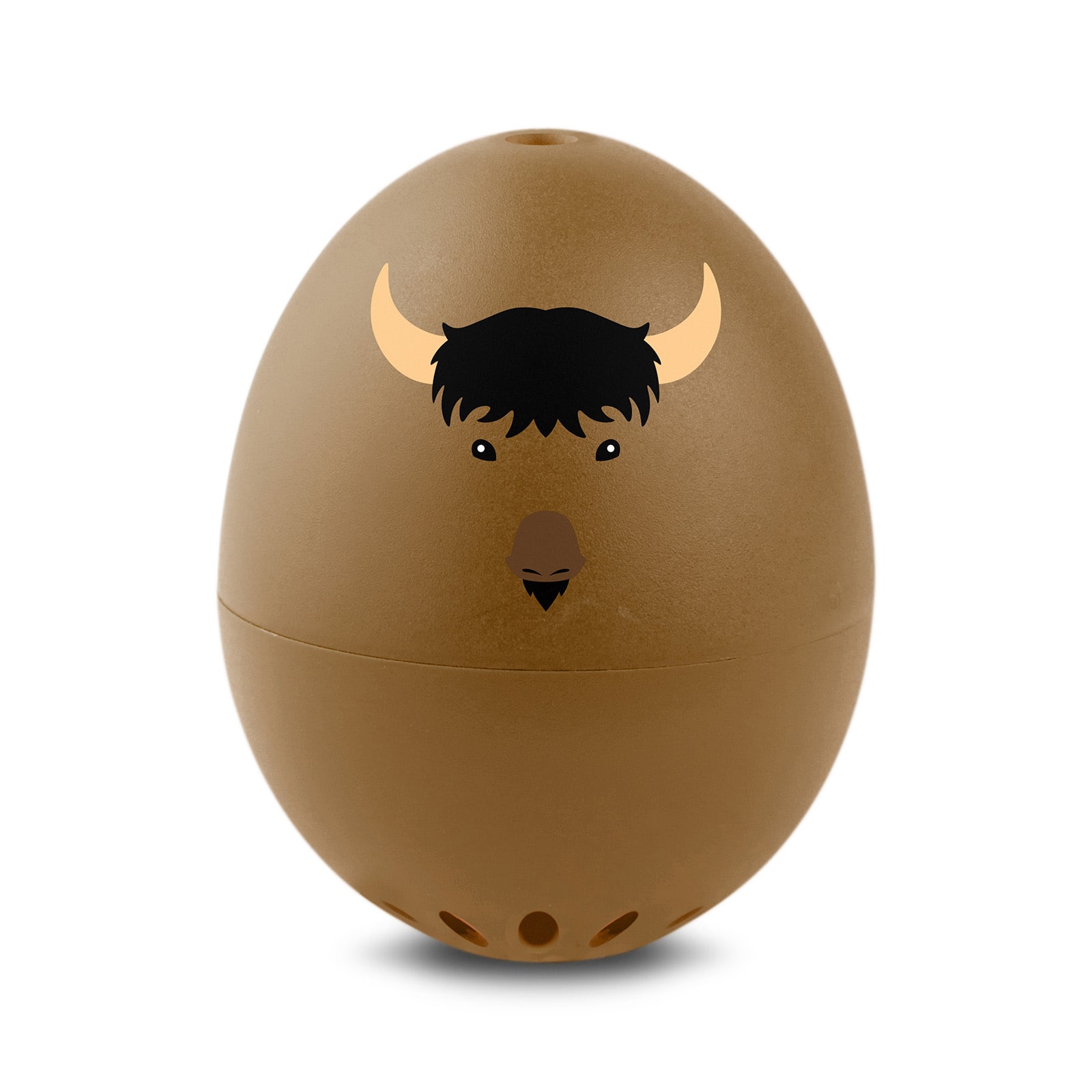 BrainStream - Buffalo BeepEgg Singing and Floating Egg Timer for Boiled Eggs - Brown