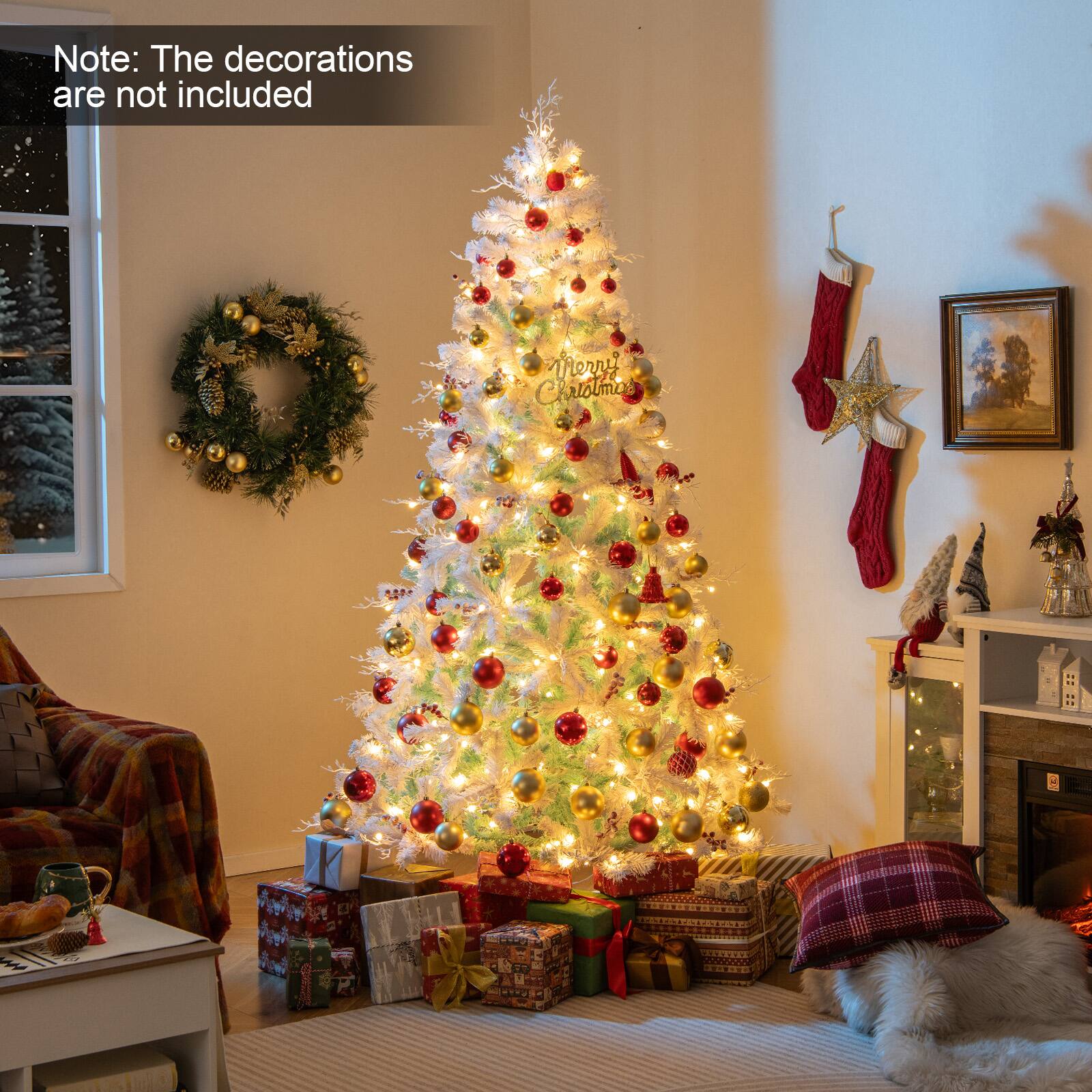 Note: The decorations are not included