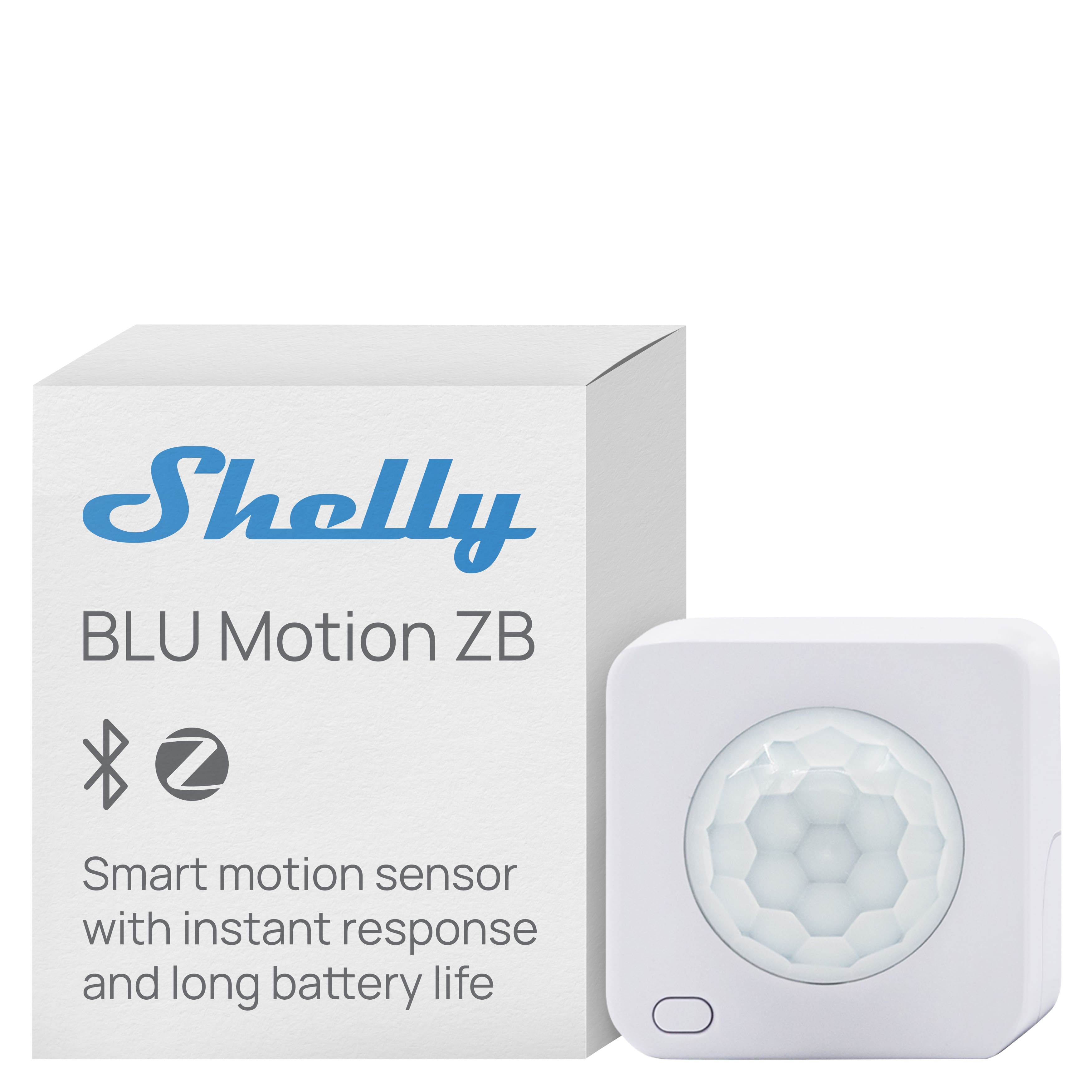 Shelly - BLU Motion ZB- Wireless Motion & Light Sensor with Zigbee 3.0 and Bluetooth - White