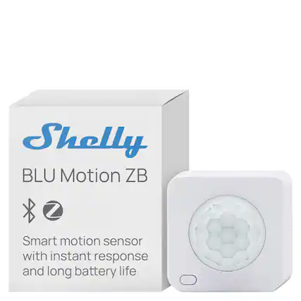 Shelly BLU Motion ZB
Smart motion sensor with instant response and long battery life