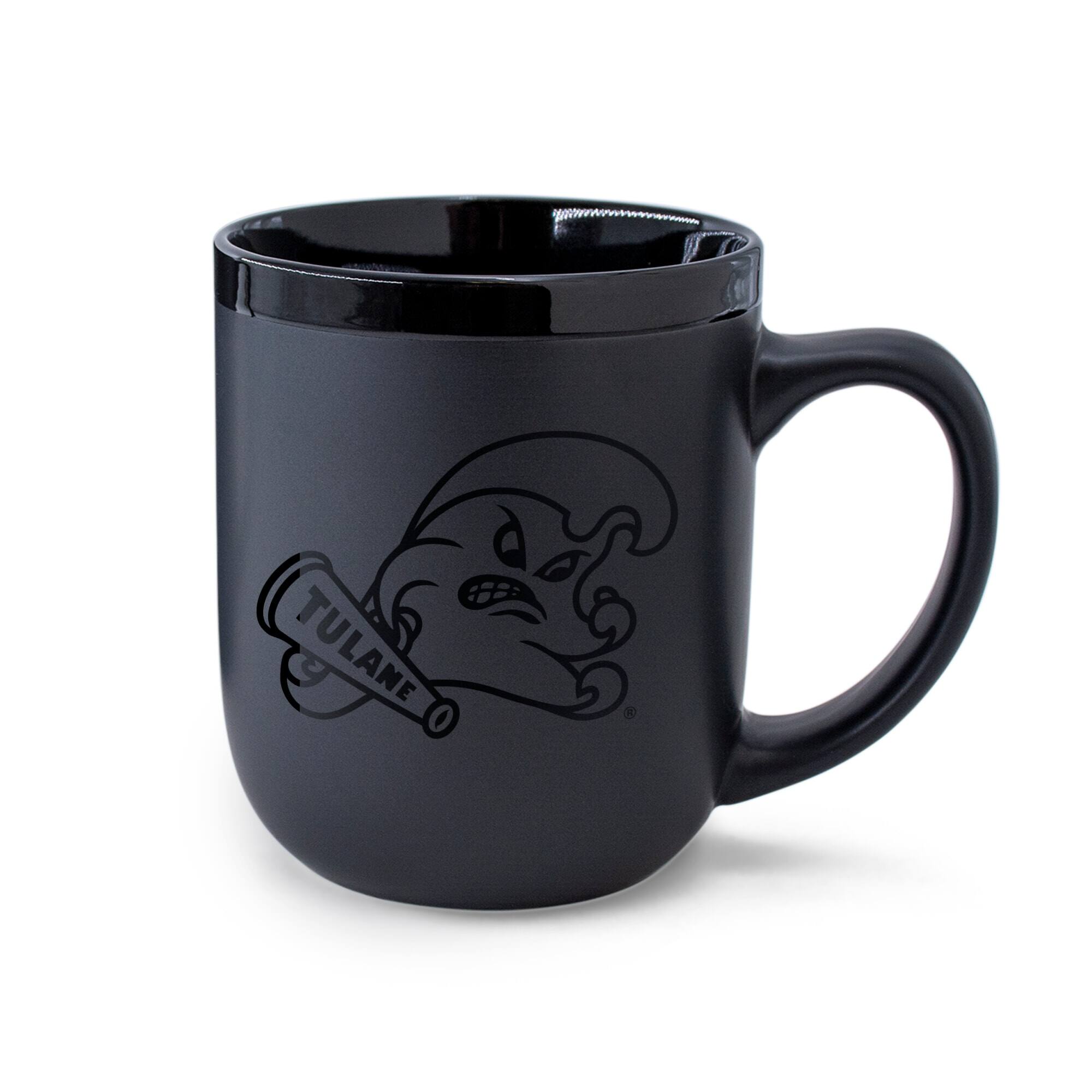 Alt View 1. WinCraft - Tulane Green Wave 17oz. Ceramic Mug - Black.