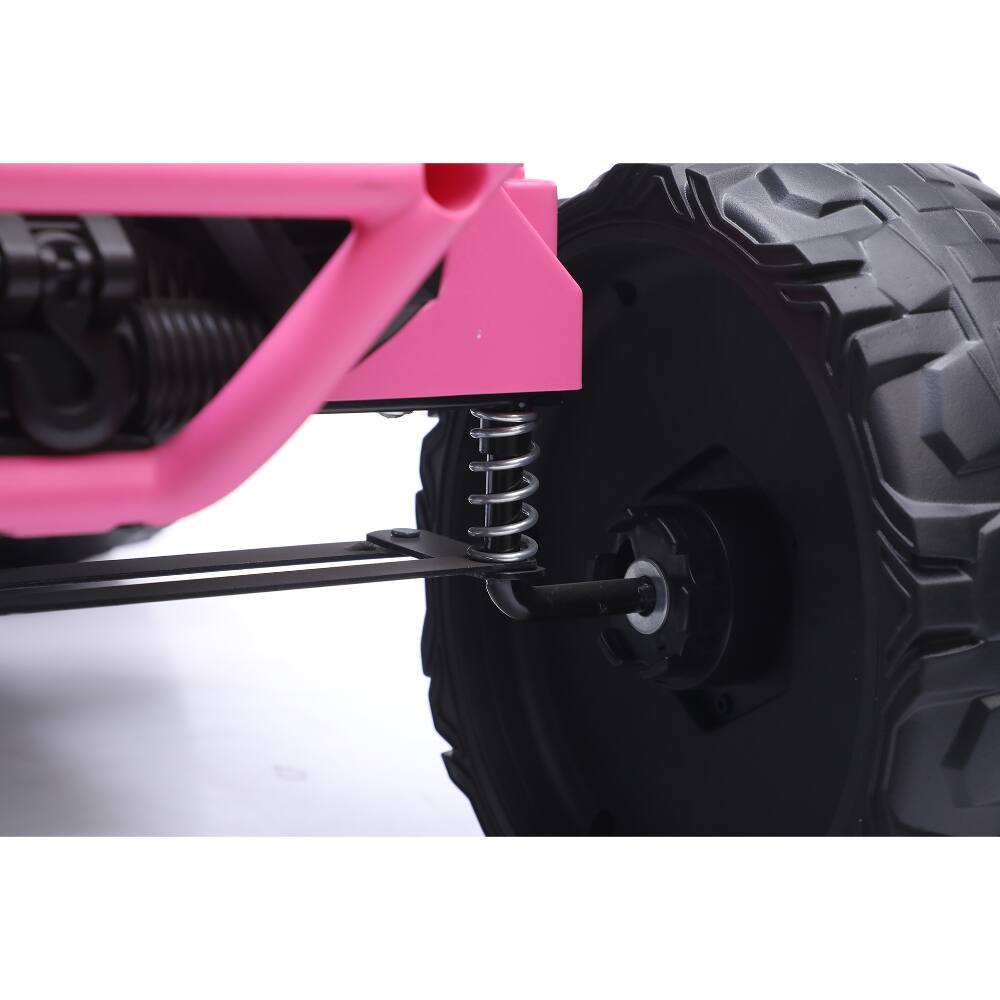 Alt View 2. Ropilly - Ropilly 24V kids ride on UTV ride on car with parental remote Magenta 400W Three Speeds.