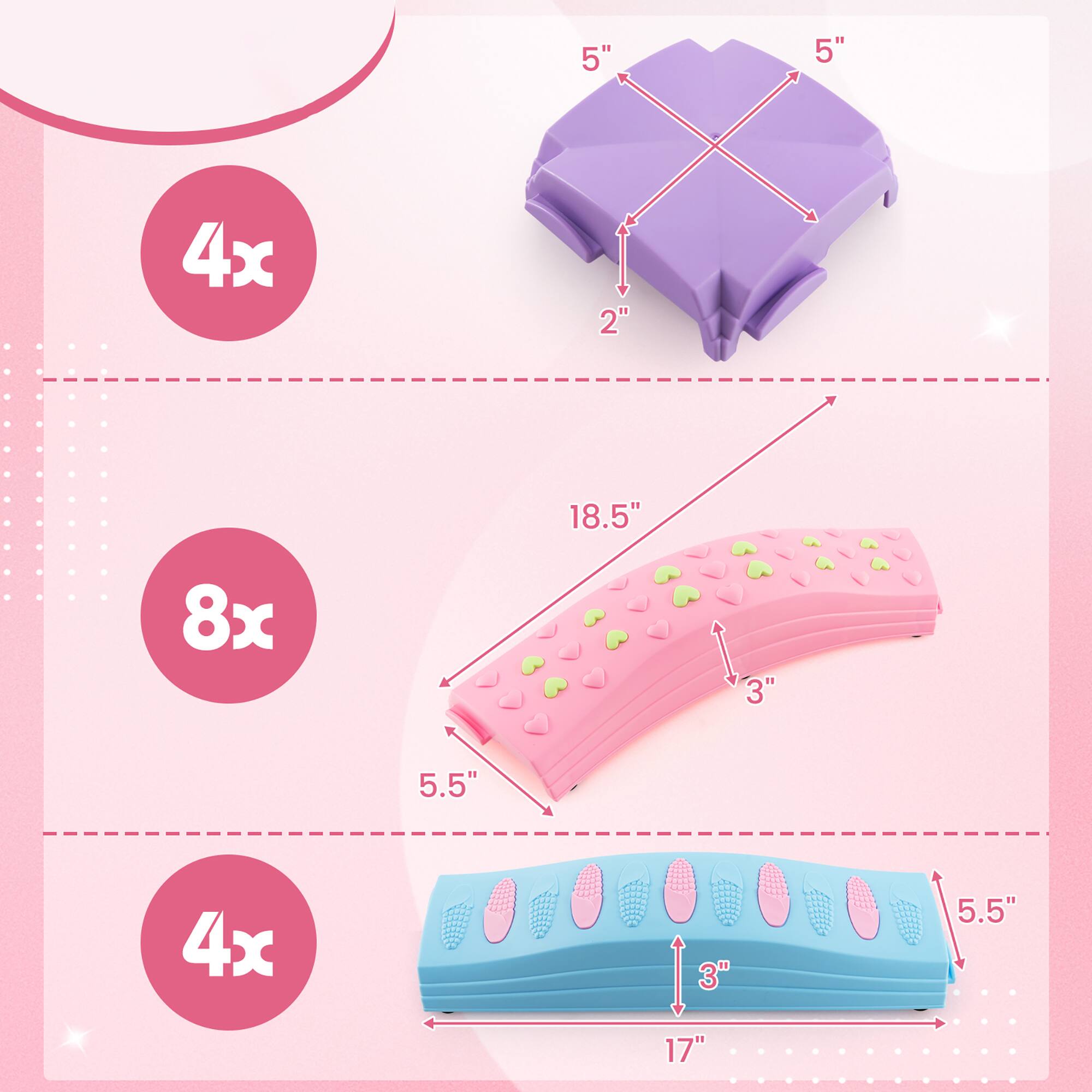 5" 5" 4x 2" 18.5" 8x 3" 5.5" 4x 3" 5.5" 17"