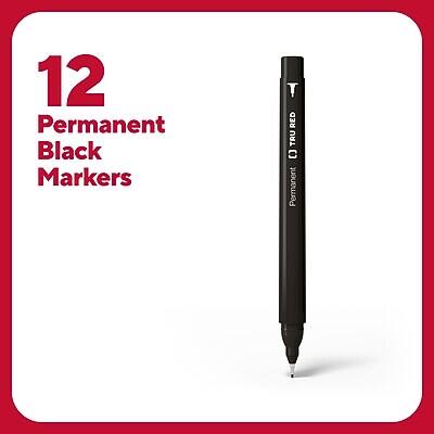 12 Permanent Black Markers

Permanent TRU C