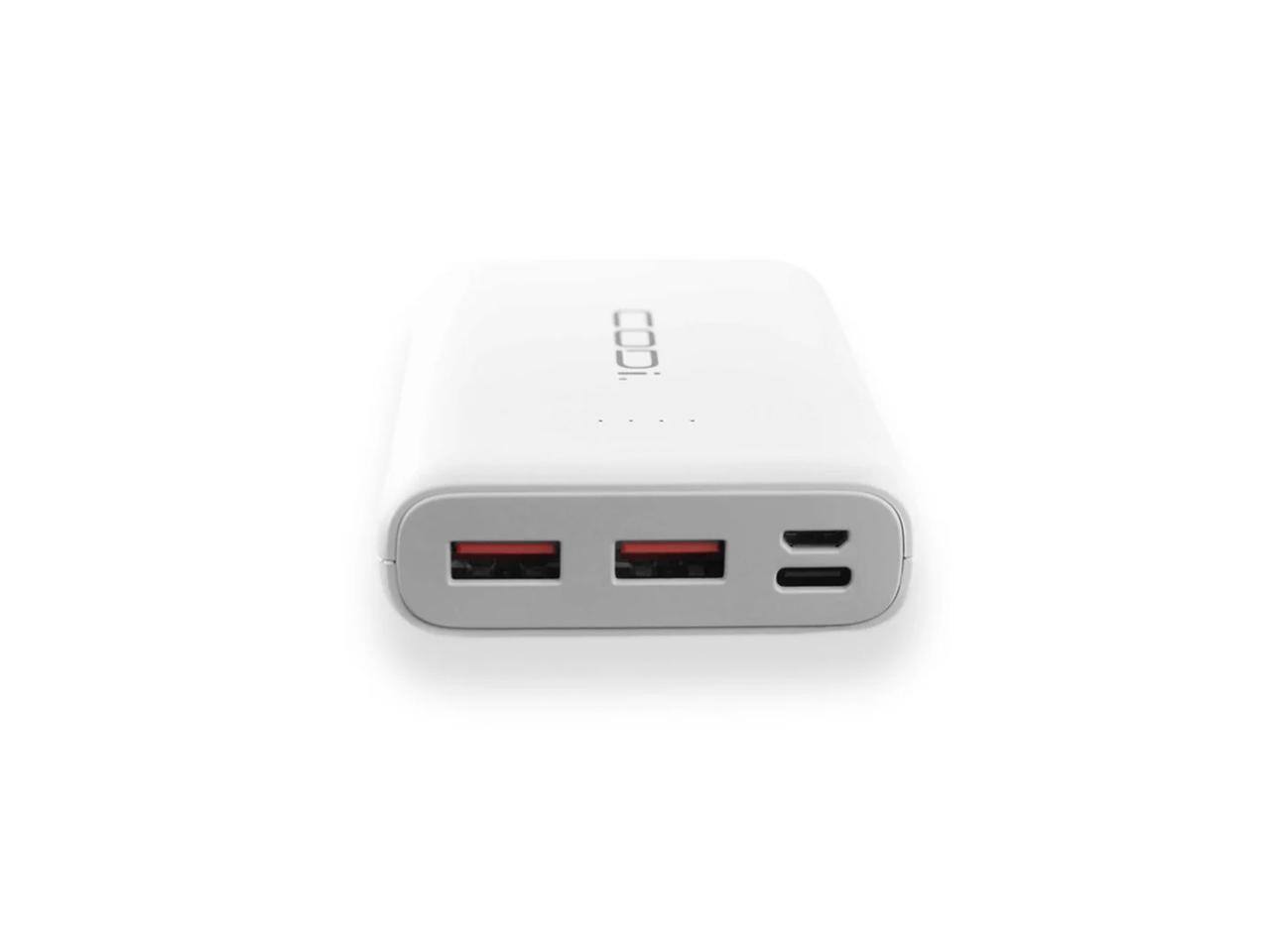 Alt View 2. CODi - CODi 10,000mAh Quick Charge Power Bank with USB-C, Dual USB-A & Micro-USB Input.