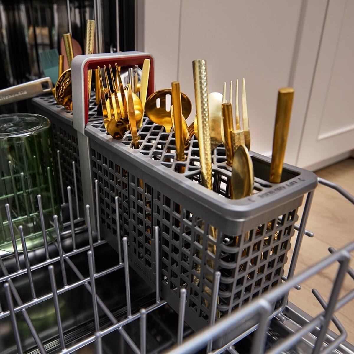 Alt View 13. KitchenAid - 24"  Top Control Built-In Dishwasher with 360 Max Jets Third Rack and ProDry  System, 44 dBA - Juniper.