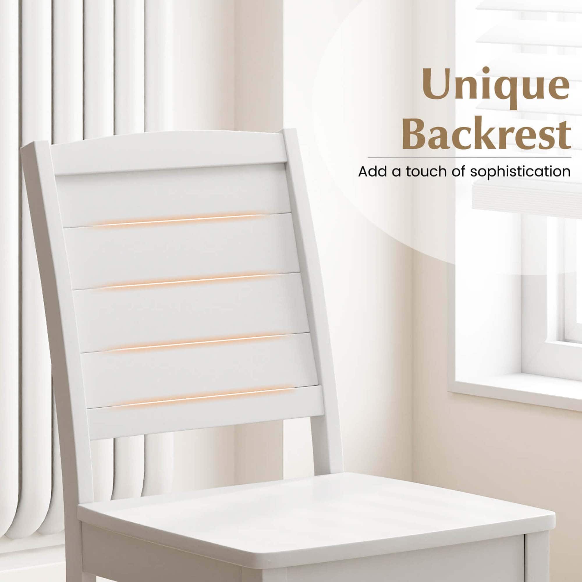 Unique Backrest: Add a touch of sophistication.