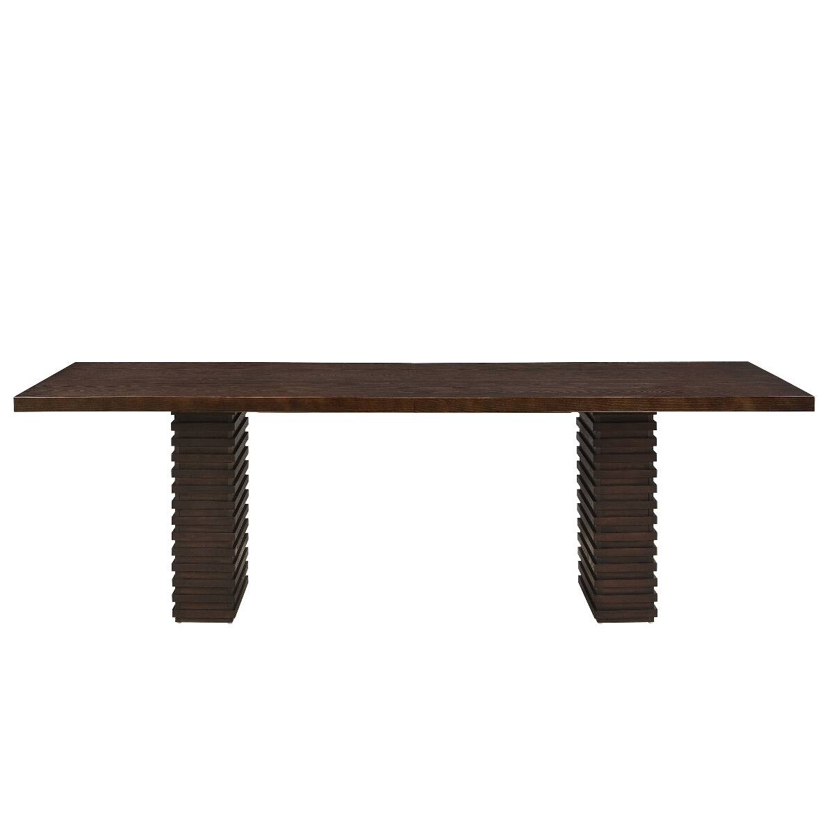 Loheer 95 Inch Dining Table Solid Wood and MDF Seats 8 Espresso - Best Buy