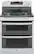 Front. GE - 30" Self-Cleaning Freestanding Double Oven Gas Range - Stainless steel.