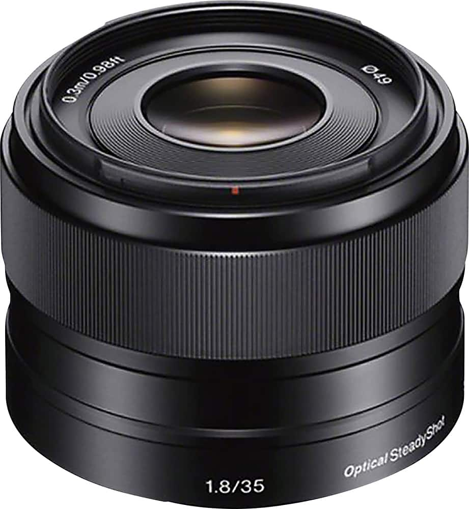 Sony 35mm f/1.8 Prime Lens for Most NEX E-Mount Cameras Black 