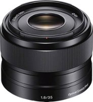 Sony - 35mm f/1.8 Prime Lens for Most NEX E-Mount Cameras - Black - Front_Zoom