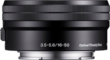 Sony - 16-50mm f/3.5-5.6 Retractable Zoom Lens for Most NEX E-Mount Cameras - Black - Front_Zoom