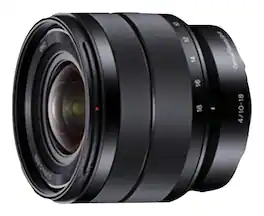 Sony - 10-18mm f/4 Wide-Angle Zoom Lens for Most NEX E-Mount Cameras - Black