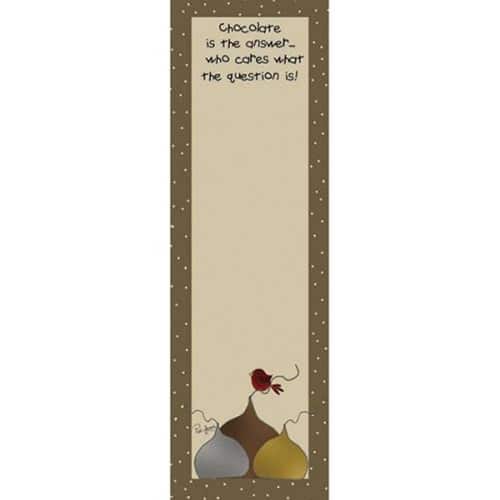 BreeBe - Chocolate Is... Long Notepad - Multicolor