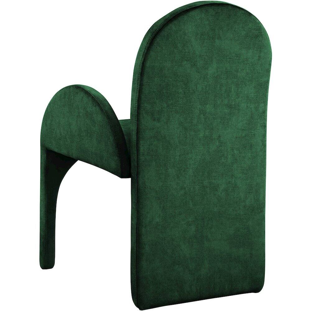 Alt View 1. Meridian Furniture - Summer Green Velvet Dining Arm Chair, Set of 2 - Green.